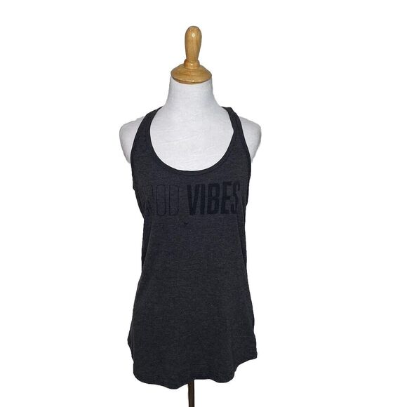 Old Navy Active Good Vibes Grey Gray Tank Top Size Medium Womens Workout - Picture 8 of 8